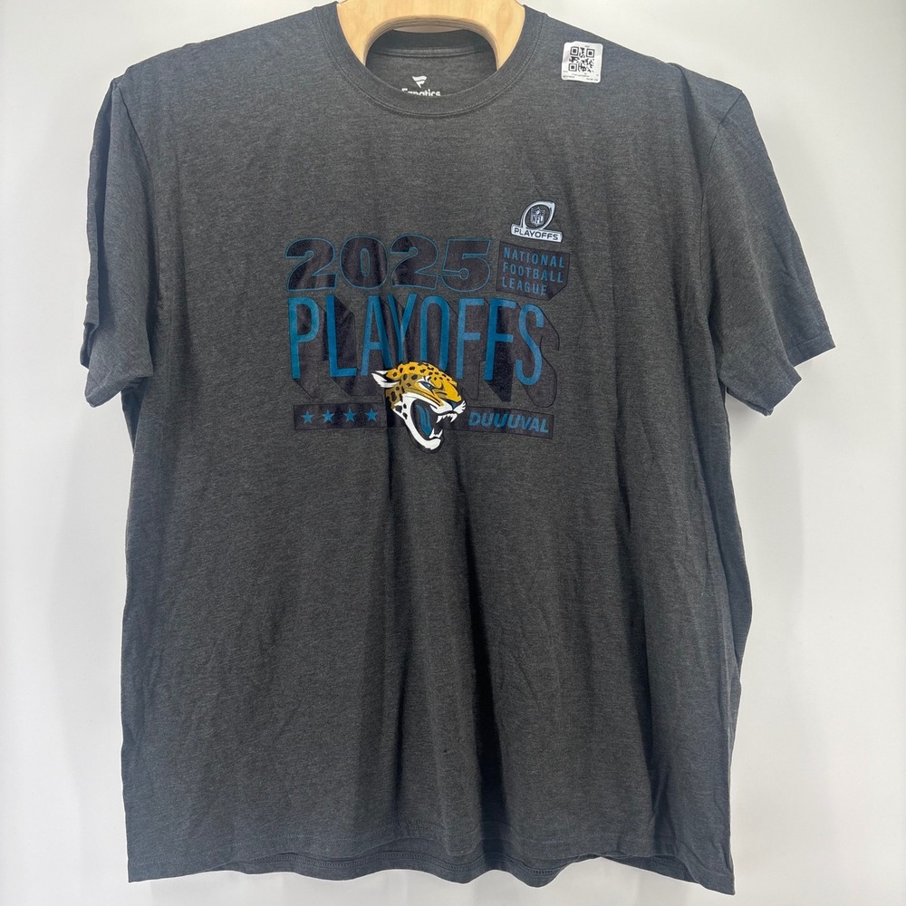 Fanatics Jacksonville Jaguars T-Shirt Mens 3XL Gray 2025 NFL Playoffs Duuuval